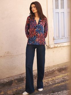 NRBY Nikki Firework Flower Pure Silk Top, Multi, Multi