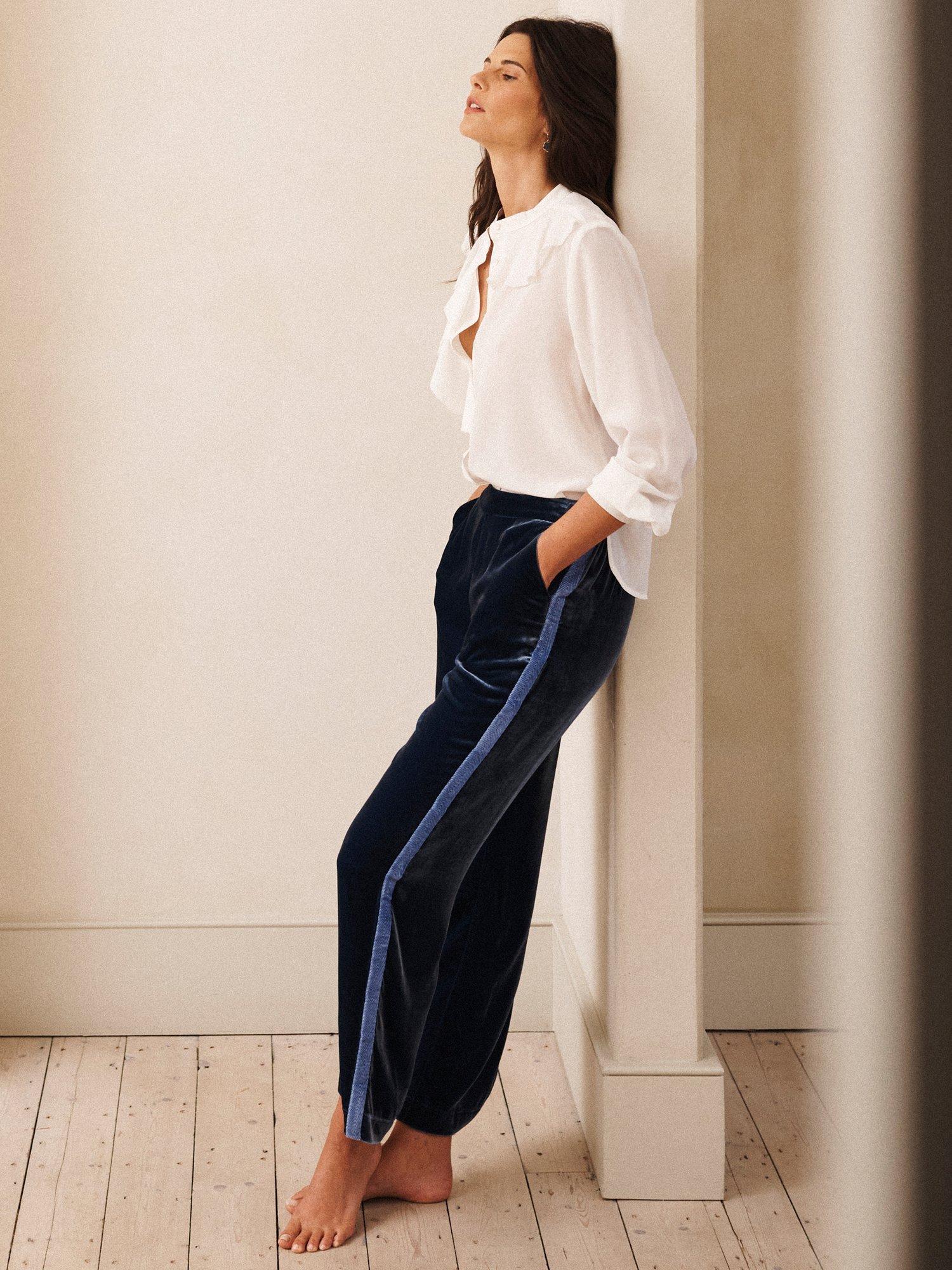 Product image 4 of 10, which shows NRBY Harri Ruffle Pure Silk Shirt, Ivory, XS