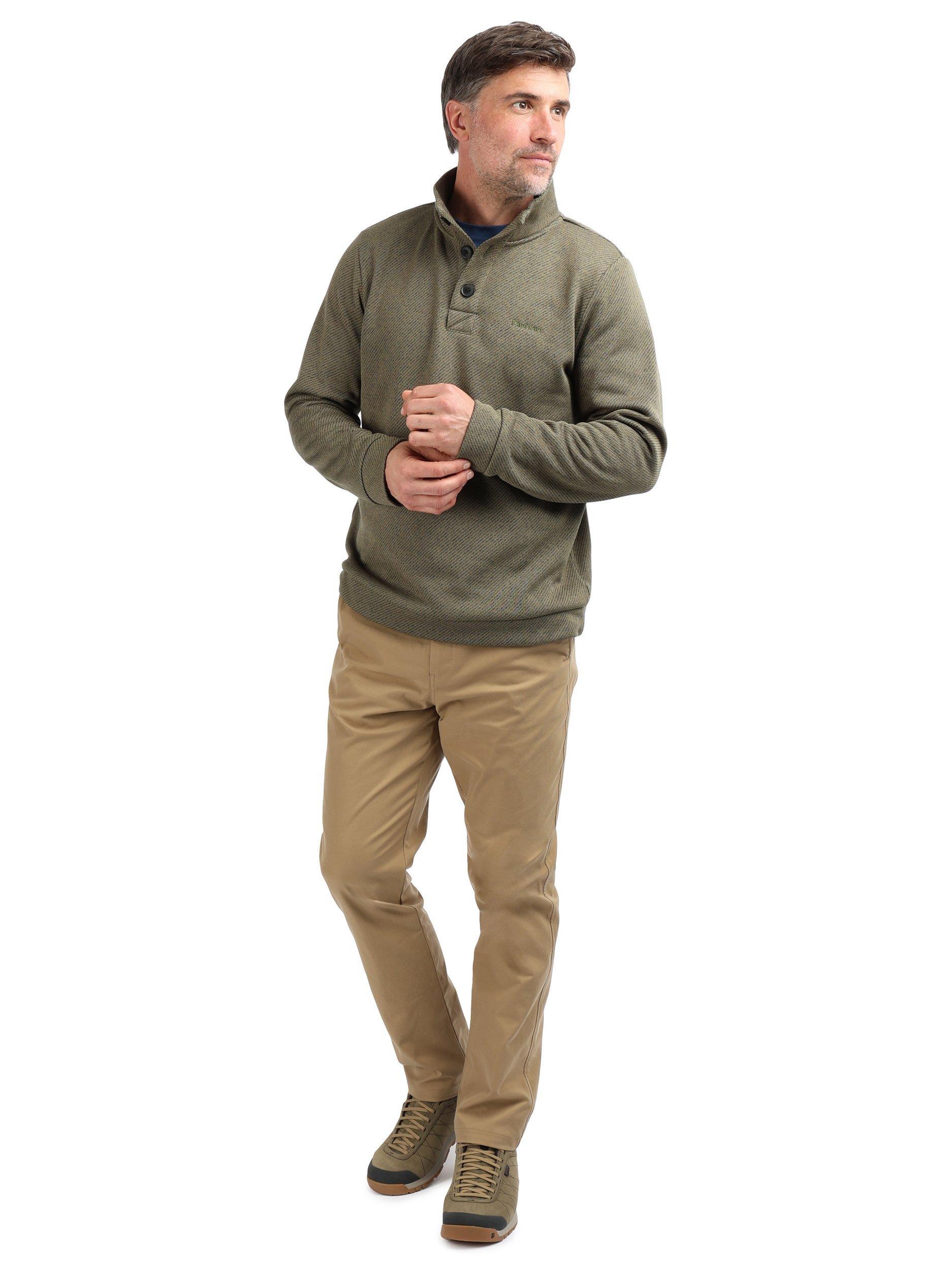 Product image 4 of 6, which shows Rohan Men's Boundary Button Jumper, Flagstone Marl, S