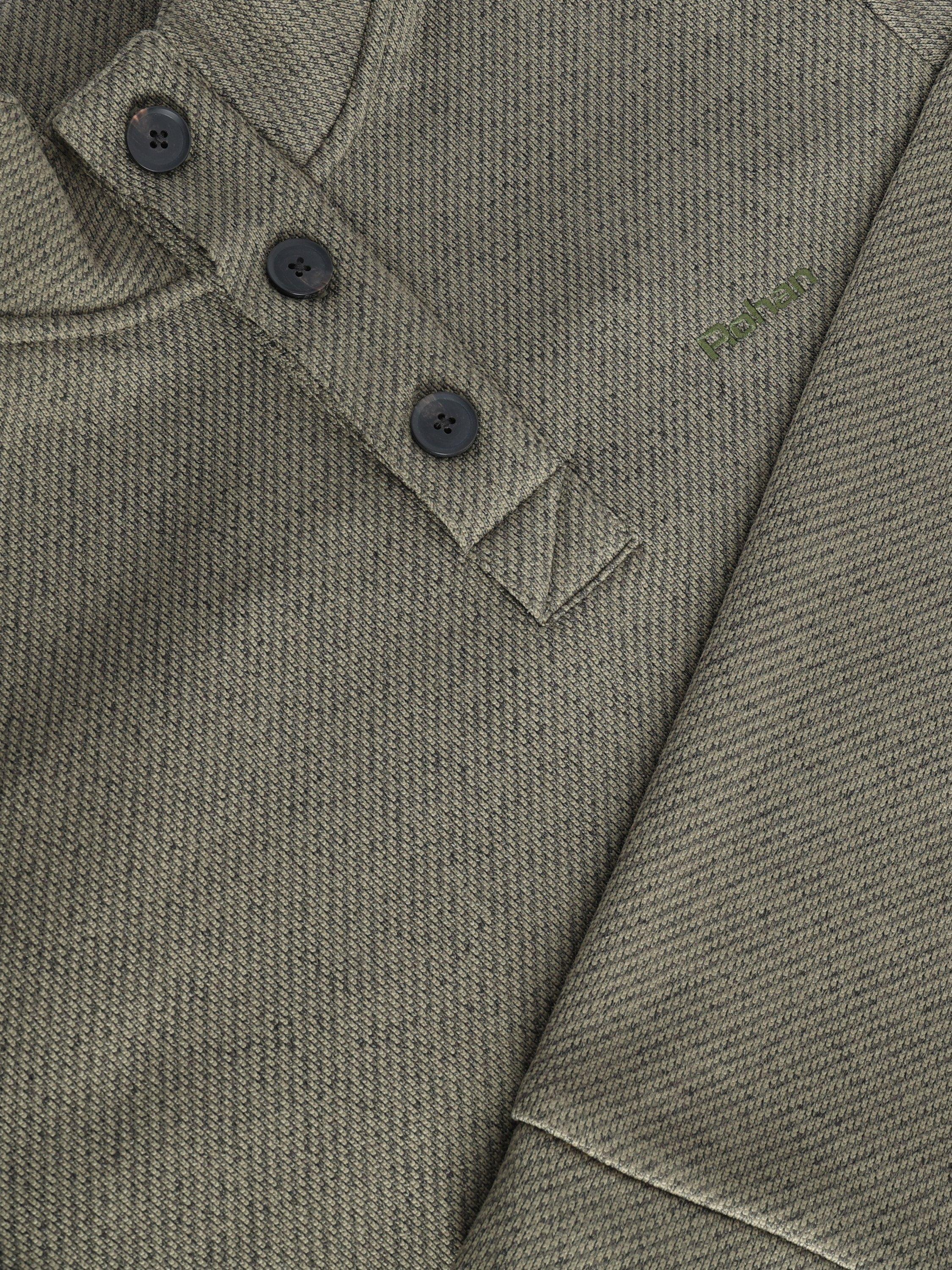 Product image 6 of 6, which shows Rohan Men's Boundary Button Jumper, Flagstone Marl, S