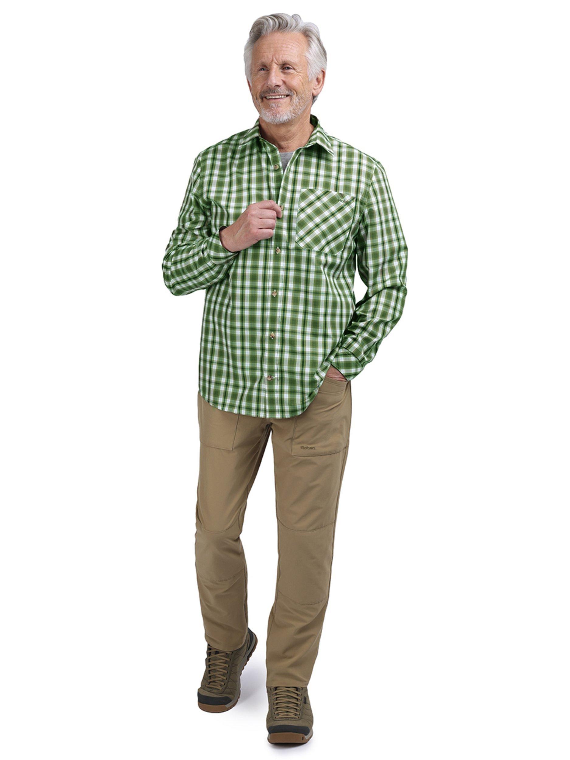 Product image 2 of 2, which shows Rohan Men's Coast Shirt, Green/Ecru Check, S
