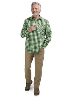 Rohan Men's Coast Shirt, Green/Ecru Check - view 2, Green/Ecru Check