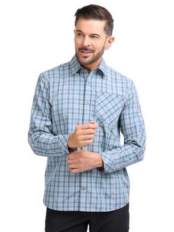 Rohan Men's Coast Shirt, Haze Grey/Blue Check, Haze Grey/Blue Check
