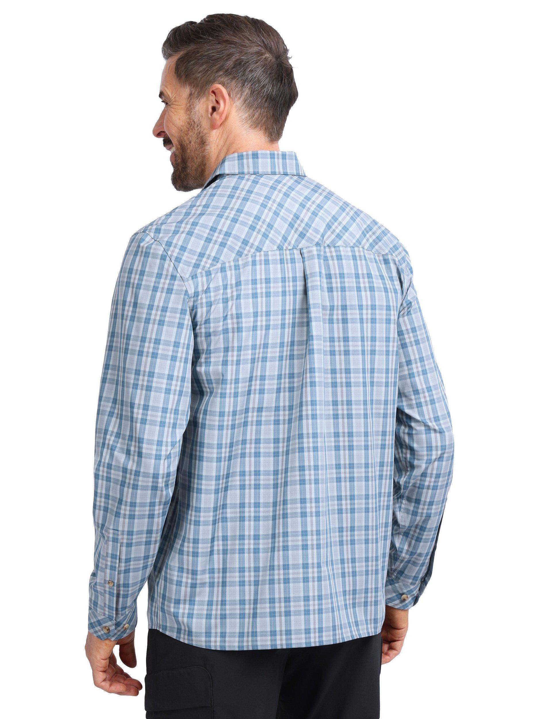Product image 2 of 5, which shows Rohan Men's Coast Shirt, Haze Grey/Blue Check, S