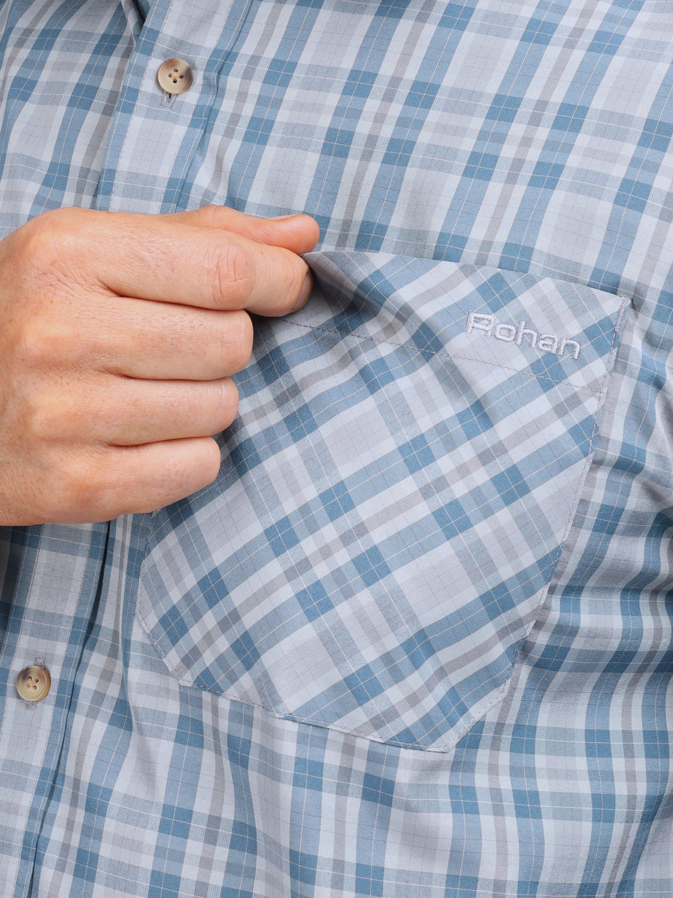 Product image 5 of 5, which shows Rohan Men's Coast Shirt, Haze Grey/Blue Check, S