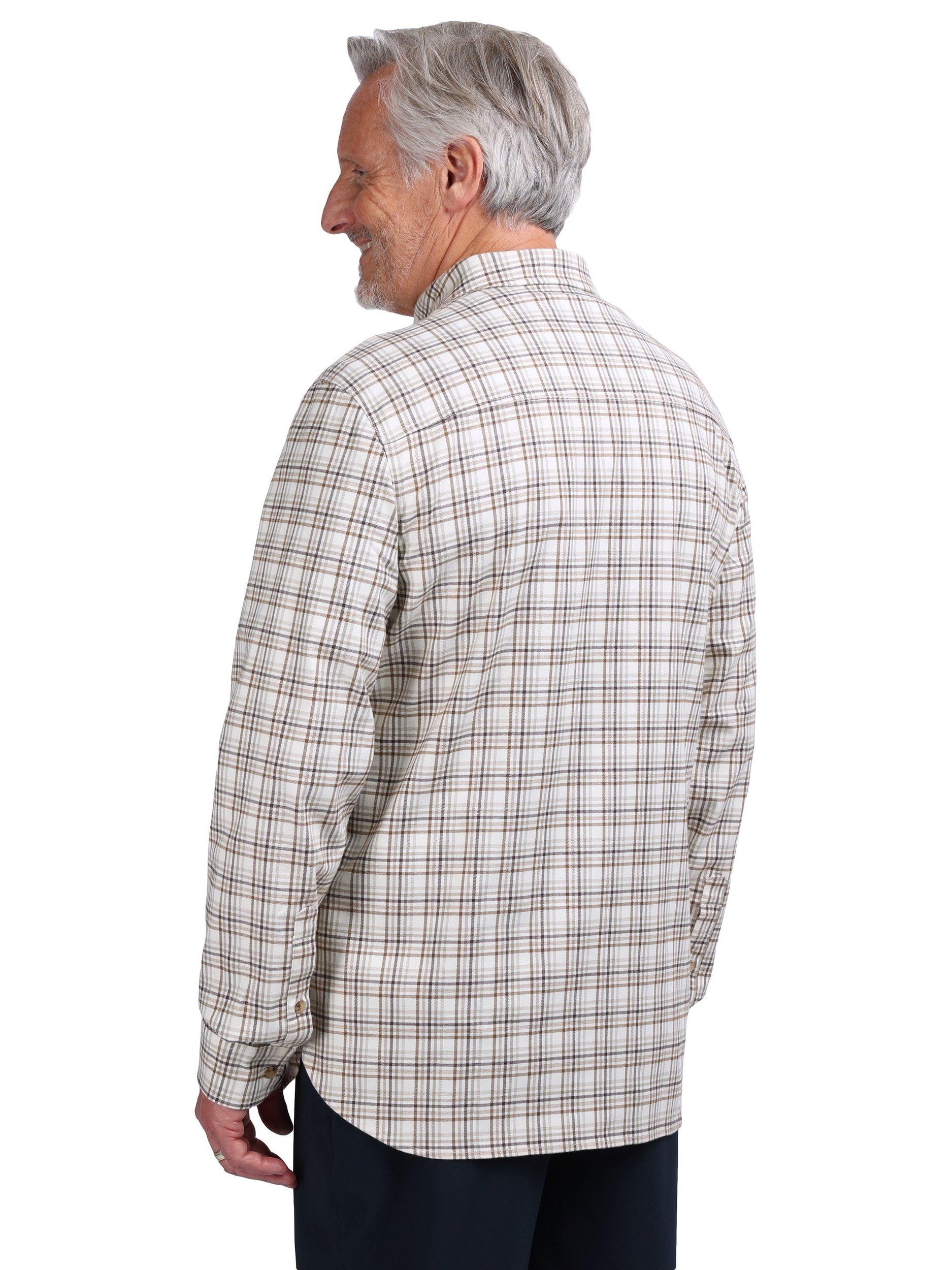 Product image 2 of 5, which shows Rohan Men's Dover Shirt, Ecru/Cedar Check, S
