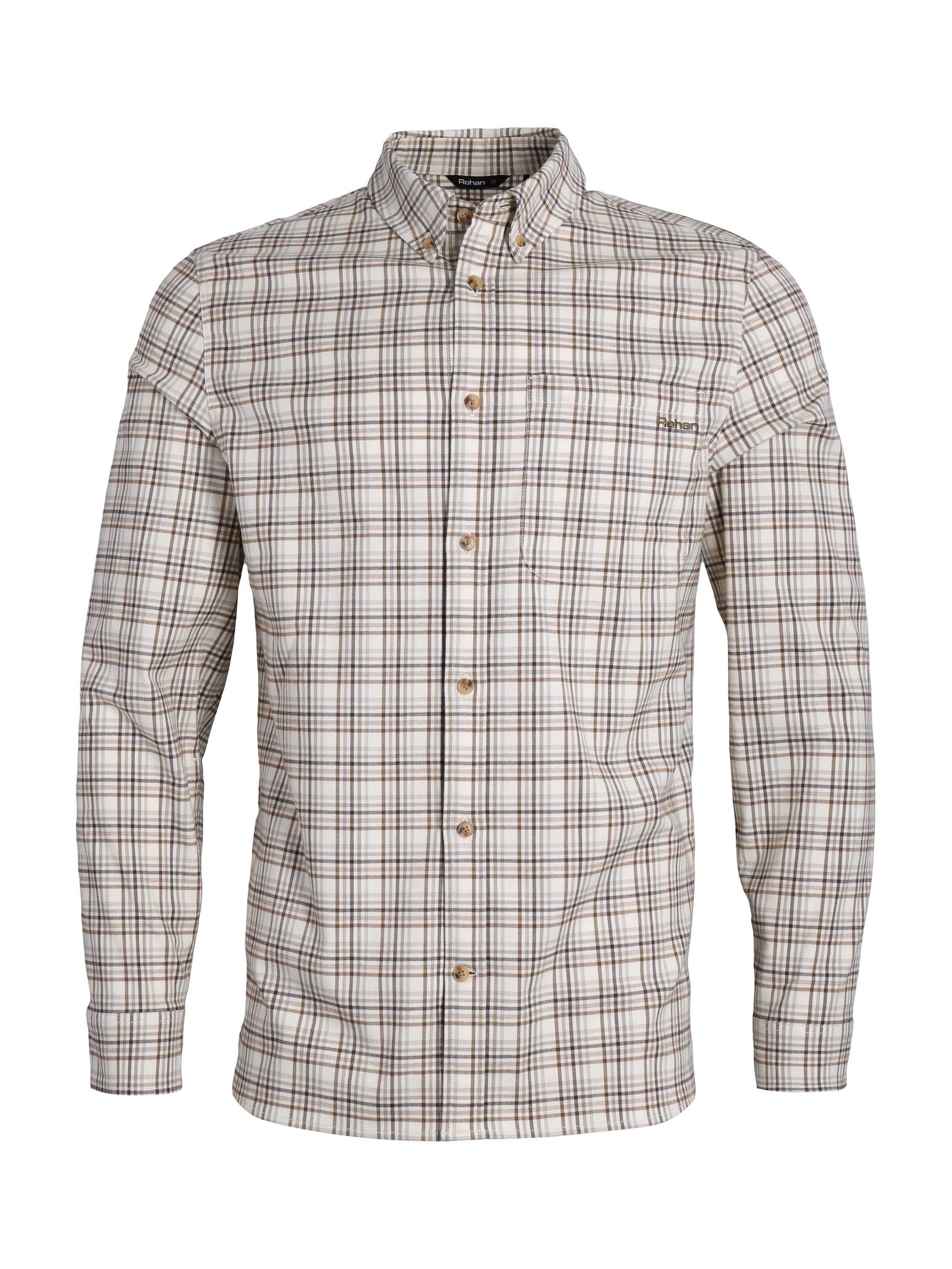 Product image 3 of 5, which shows Rohan Men's Dover Shirt, Ecru/Cedar Check, S