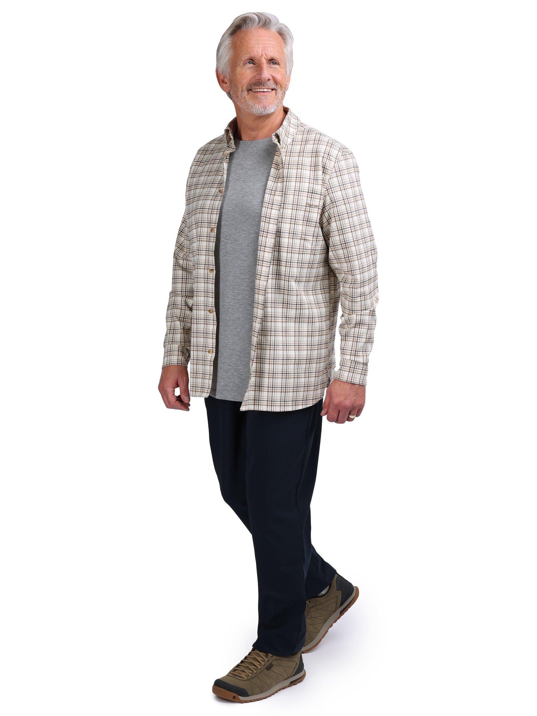 Product image 4 of 5, which shows Rohan Men's Dover Shirt, Ecru/Cedar Check, S