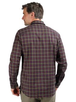Rohan Men's Dover Shirt, Navy/Red/Ochre Check - view 2, Navy/Red/Ochre Check