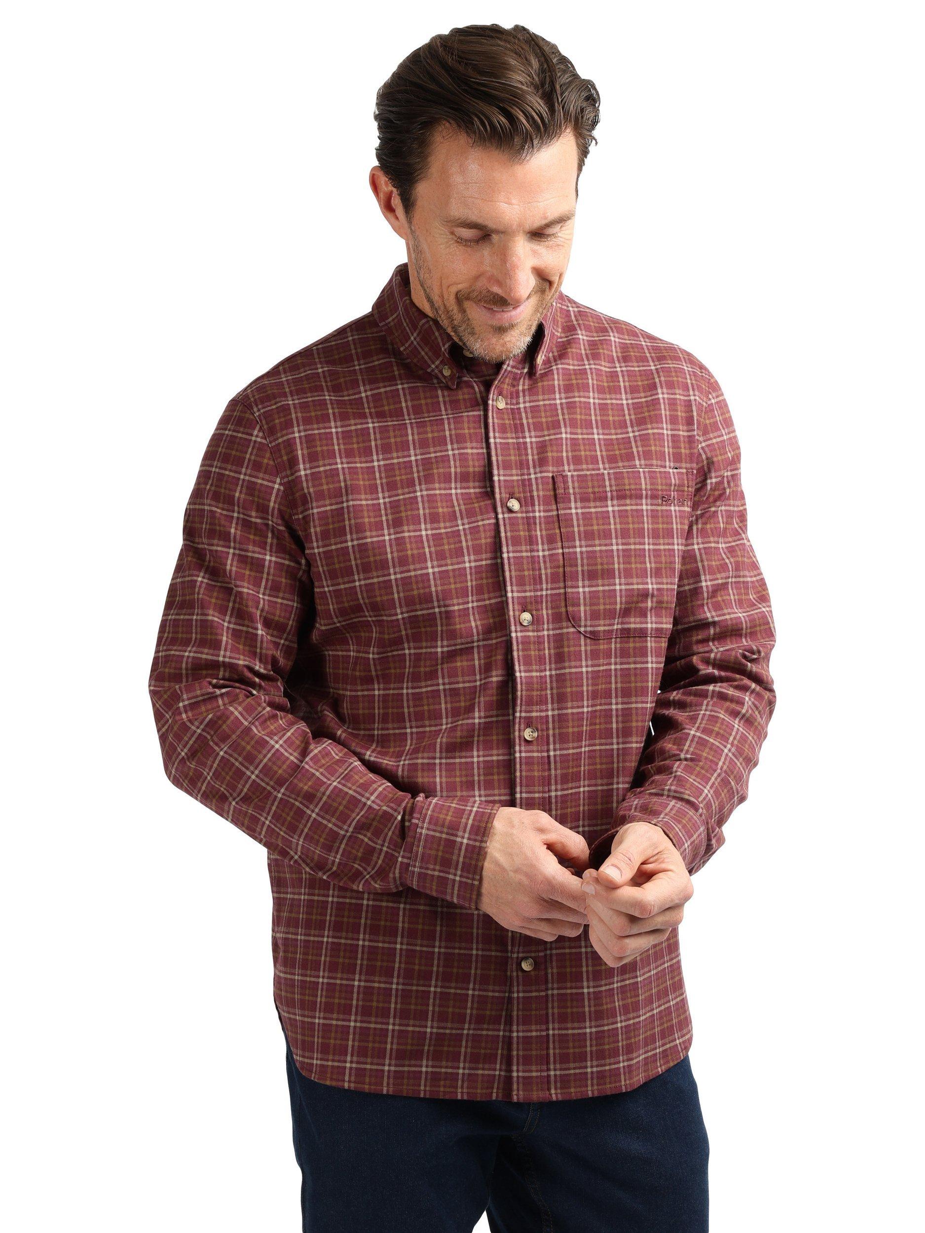 Product image 1 of 8, which shows Rohan Men's Dover Shirt, Purple/Brown Check, S