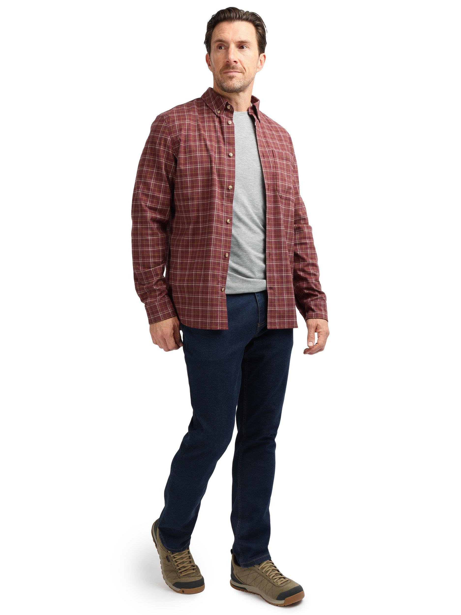 Product image 4 of 8, which shows Rohan Men's Dover Shirt, Purple/Brown Check, S