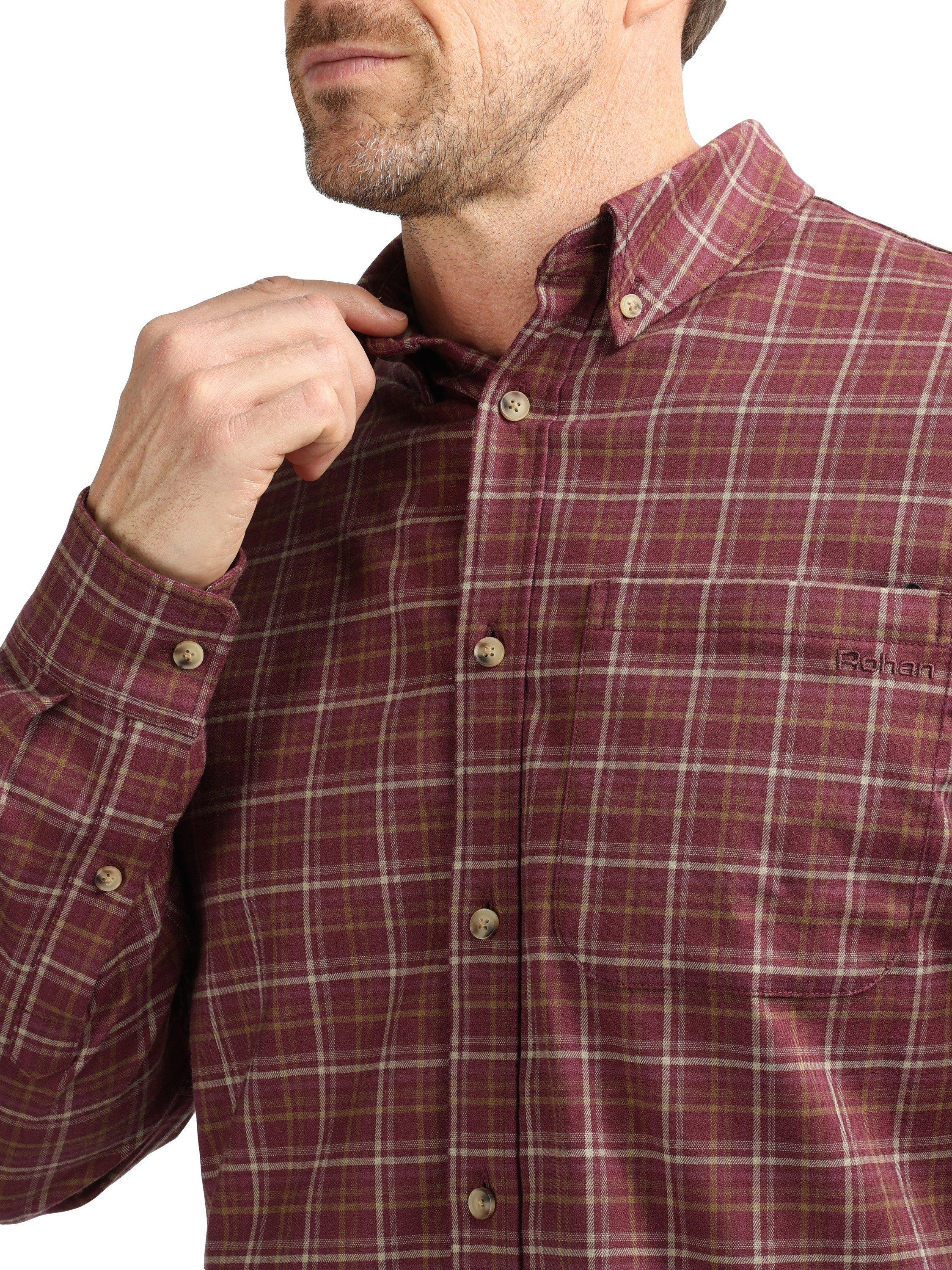 Product image 6 of 8, which shows Rohan Men's Dover Shirt, Purple/Brown Check, S