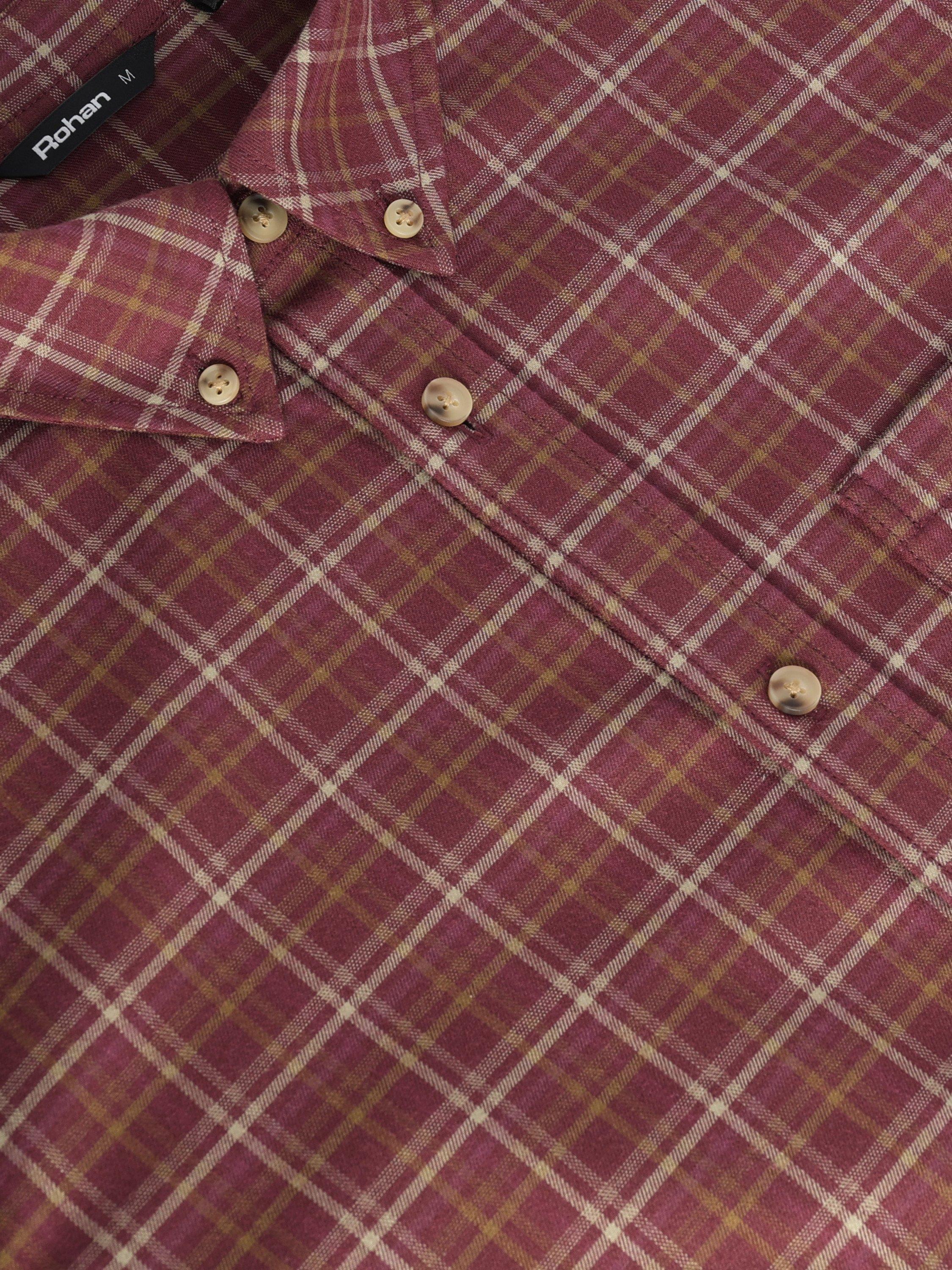 Product image 8 of 8, which shows Rohan Men's Dover Shirt, Purple/Brown Check, S