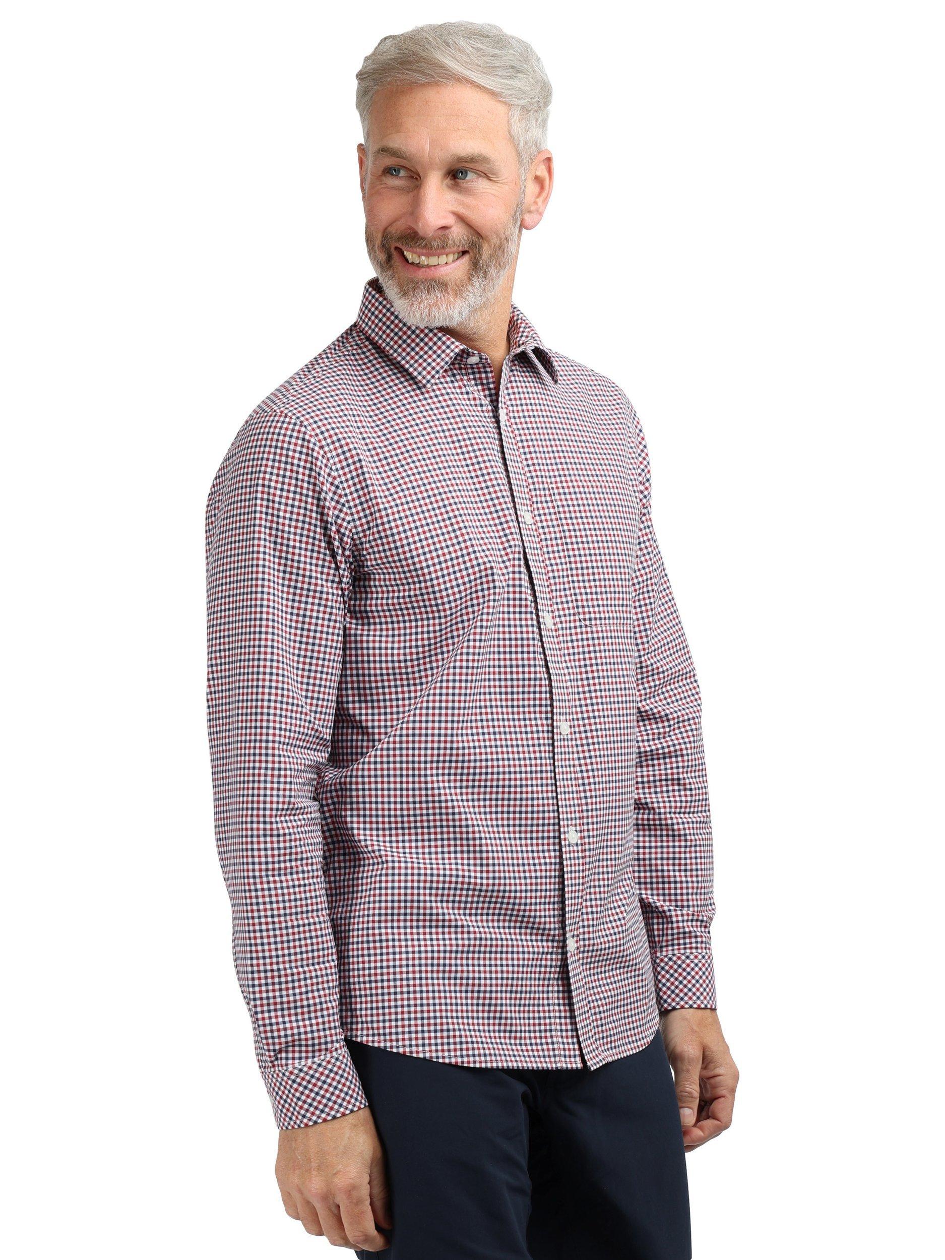 Product image 1 of 5, which shows Rohan Men's Portland Shirt, Blue/Red Gingham, S