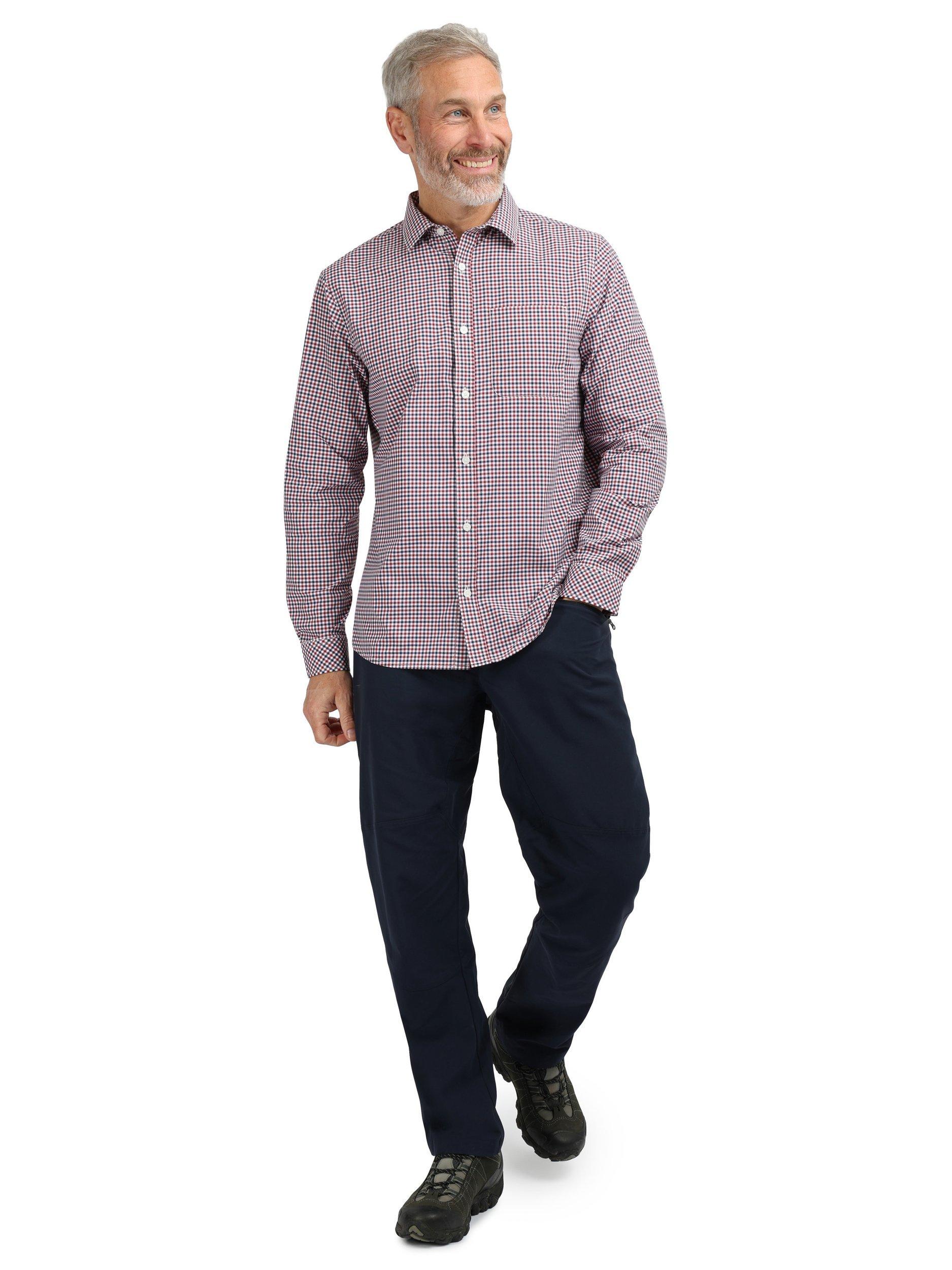 Product image 4 of 5, which shows Rohan Men's Portland Shirt, Blue/Red Gingham, S