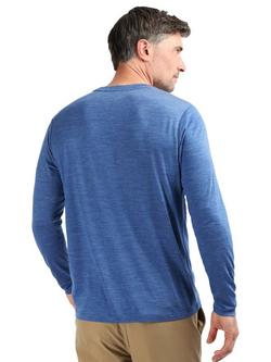 Rohan Men's Merino Cool Long Sleeve Top, Stratus Blue Marl - view 2, Stratus Blue Marl
