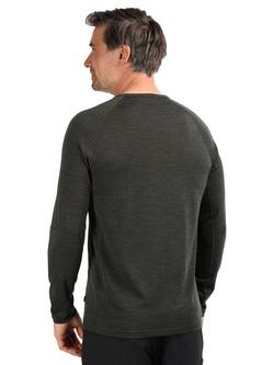 Rohan Men's Merino Union 150 Long Sleeve Henley Shirt - view 2, Tundra Brown Marl