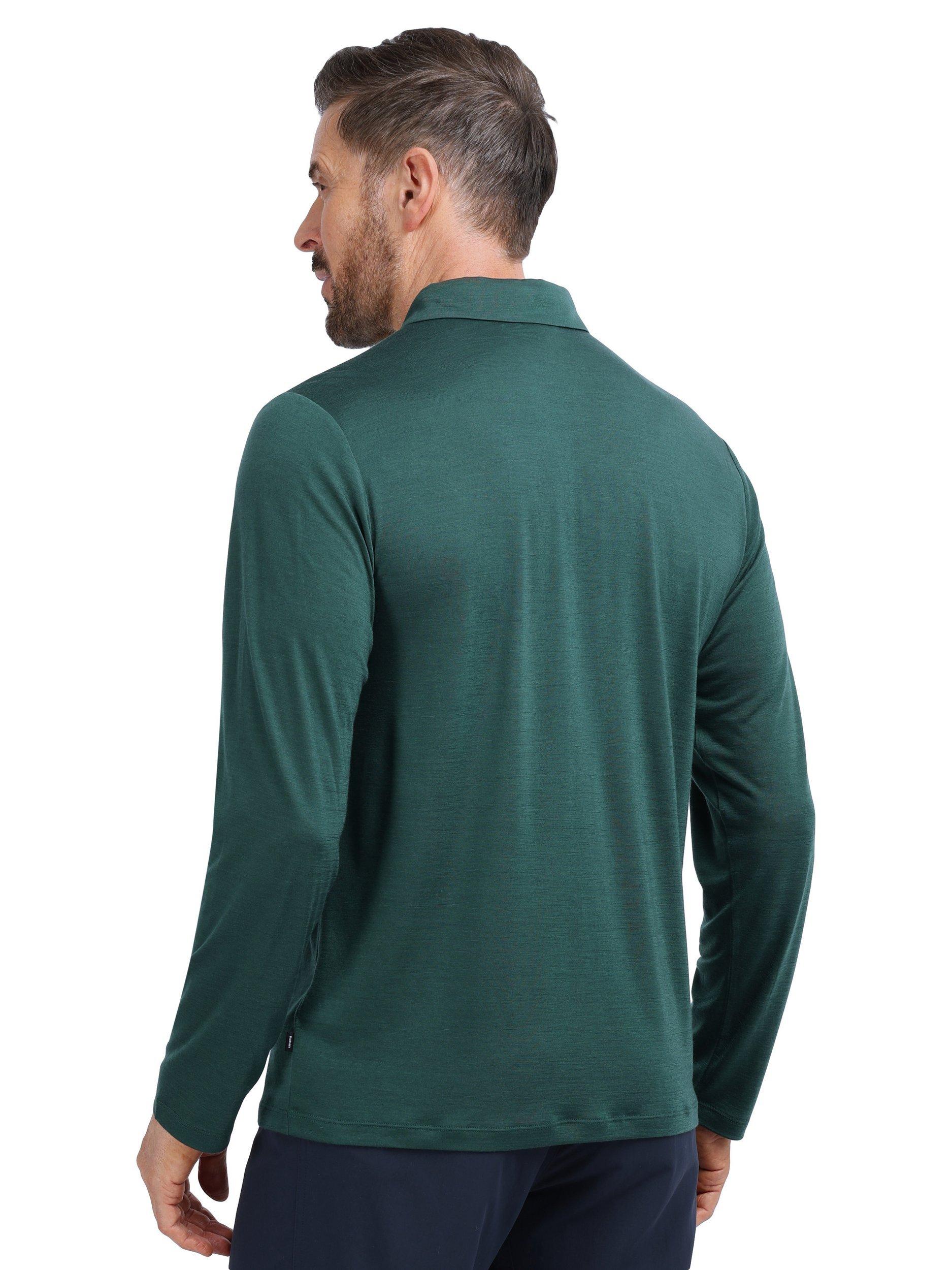 Product image 2 of 11, which shows Rohan Men's Merino Cool Polo Top, Fir Green, S