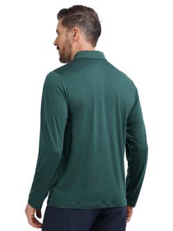 Rohan Men's Merino Cool Polo Top - view 2, Fir Green