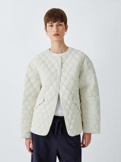 John Lewis Quilted Jacket - view 2, Ecru