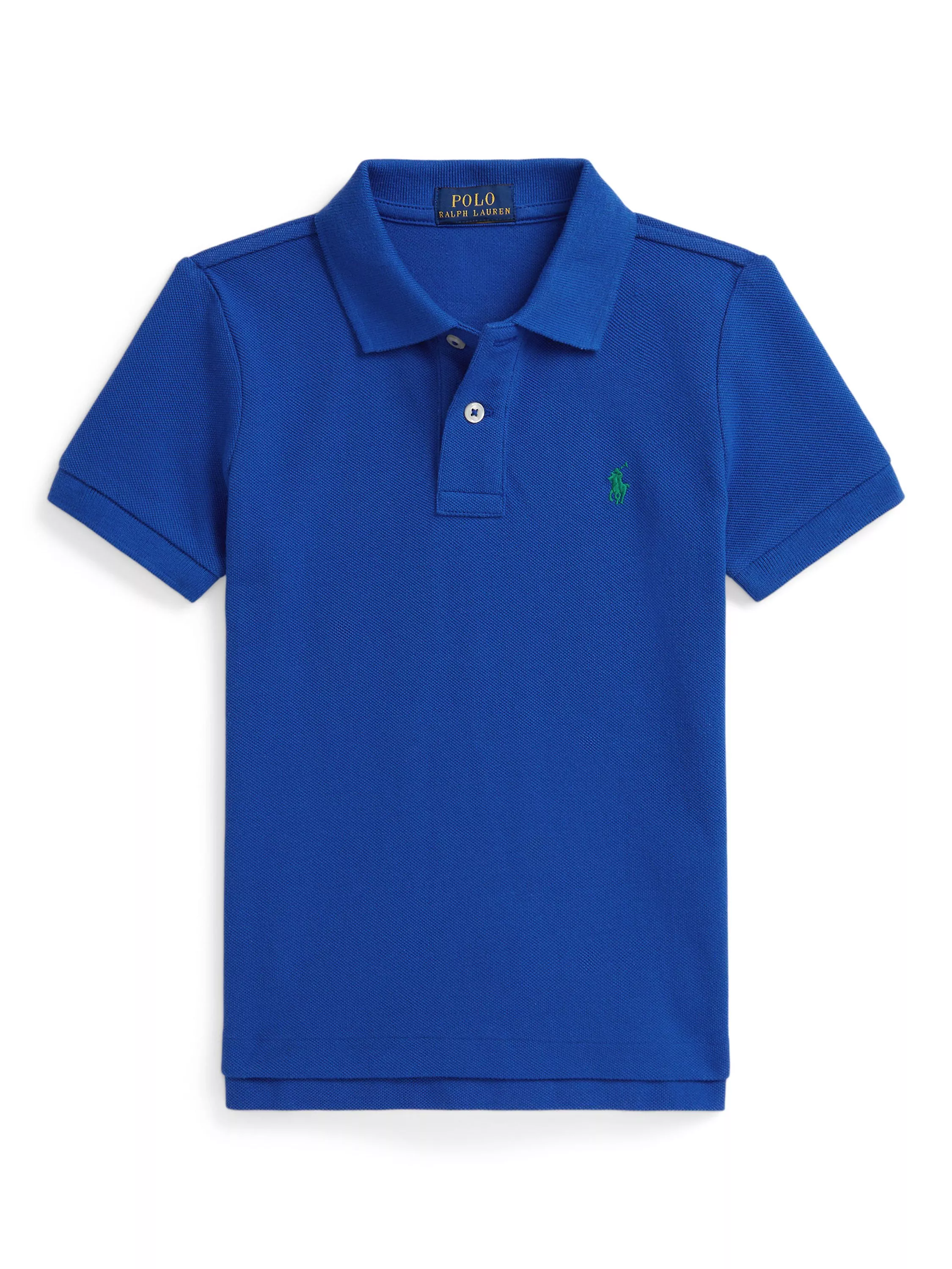 Ralph Lauren Kids' Cotton Short Sleeved Polo Shirt, New Sapphire