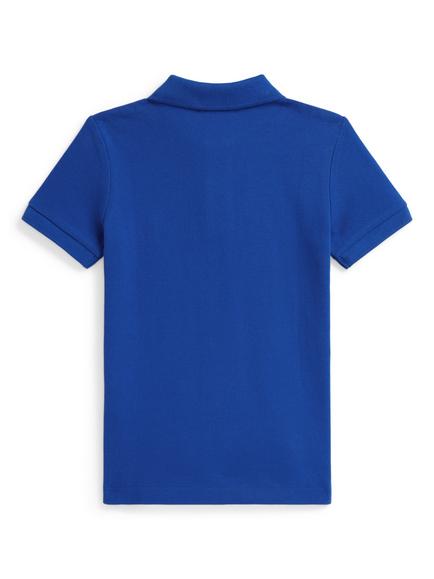 Ralph Lauren Kids' Cotton Short Sleeved Polo Shirt, New Sapphire - view 2, New Sapphire