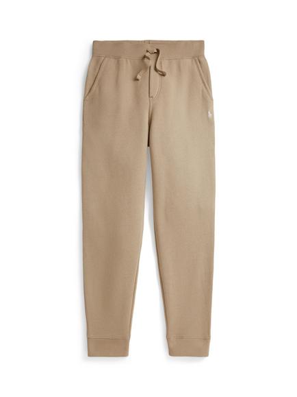 Ralph Lauren Kids' Cotton Blend Fleece Drawstring Joggers, Classic Khaki, Classic Khaki
