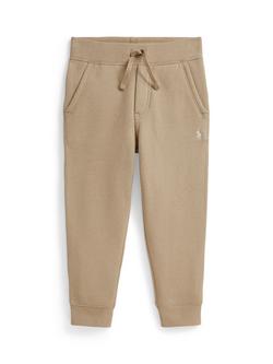 Ralph Lauren Kids' Cotton Blend Fleece Drawstring Joggers, Classic Khaki, Classic Khaki