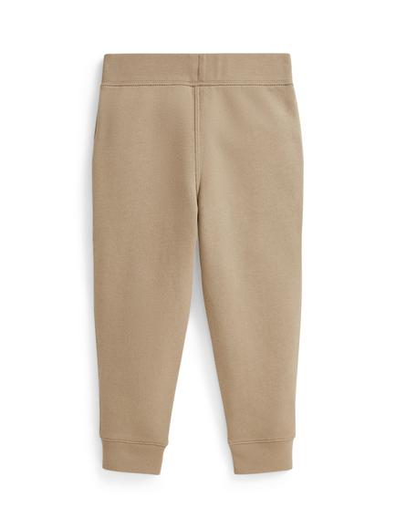 Ralph Lauren Kids' Cotton Blend Fleece Drawstring Joggers, Classic Khaki - view 2, Classic Khaki