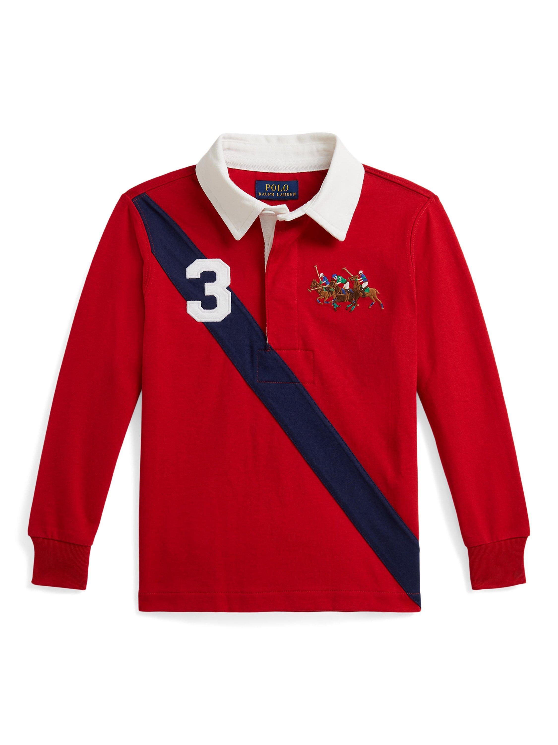 Ralph Lauren Kids' Cotton Logo Long Sleeve Rugby Shirt