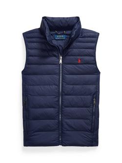 Ralph Lauren Kids' Colden Quilted Gilet Vest, Newport Navy, Newport Navy