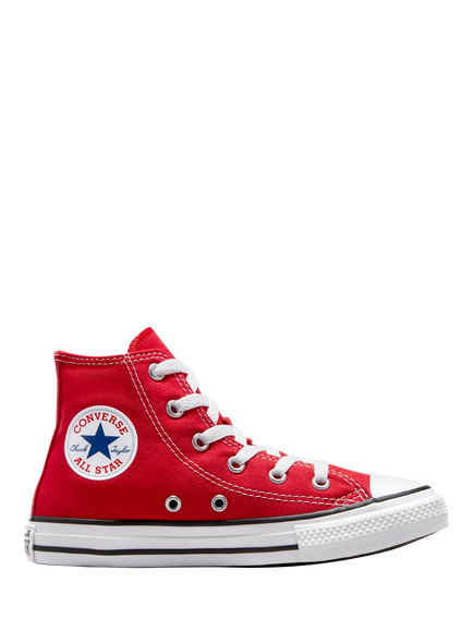 Converse Kids' Chuck Taylor All Star Lace Up Hi-Top Trainers, Red