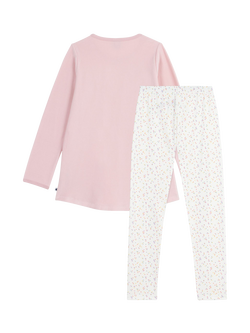 Petit Bateau Baby Flower Pyjamas, Multi - view 2, Multi