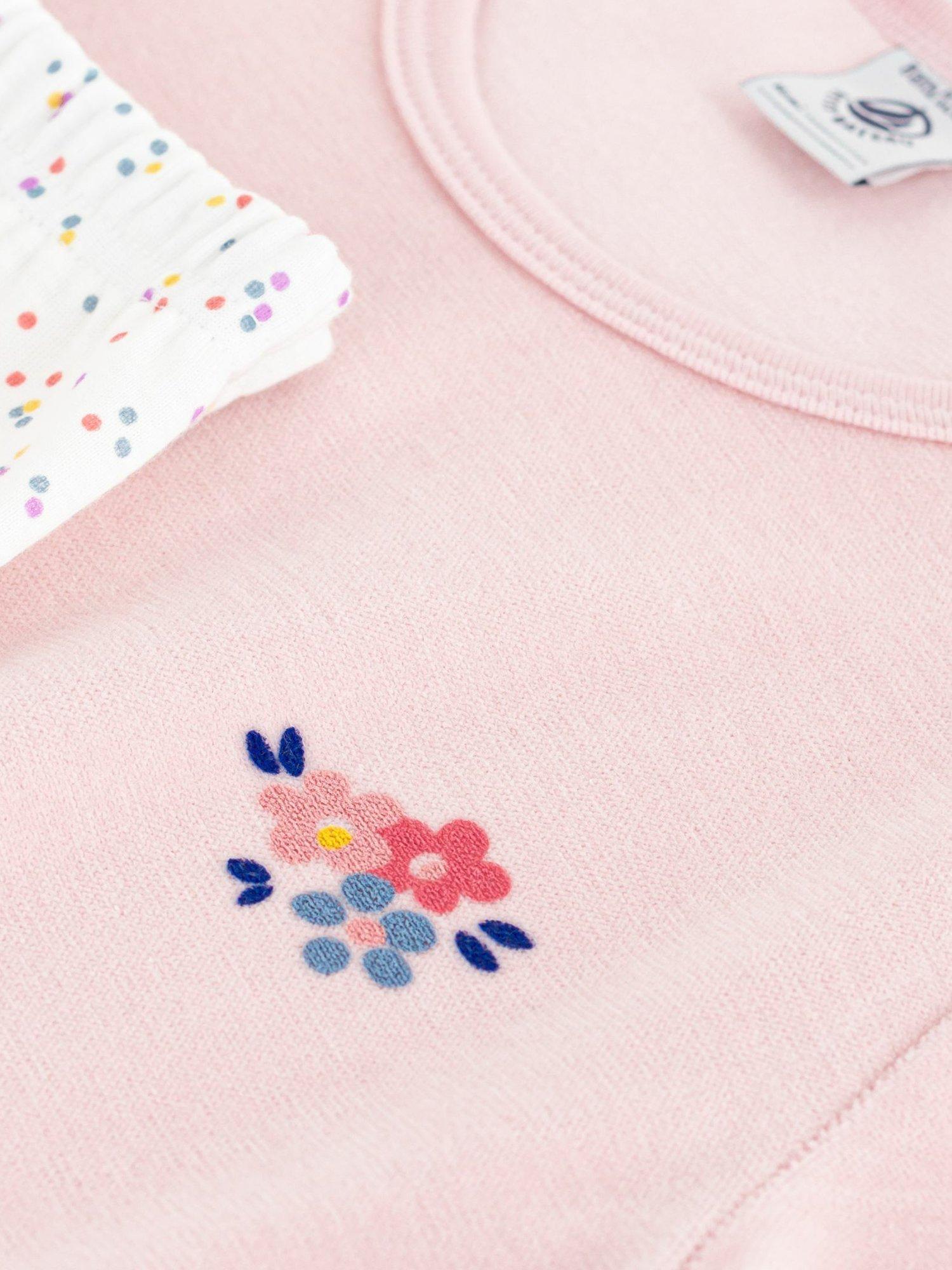 Product image 4 of 4, which shows Petit Bateau Baby Flower Pyjamas, Multi, 3 years