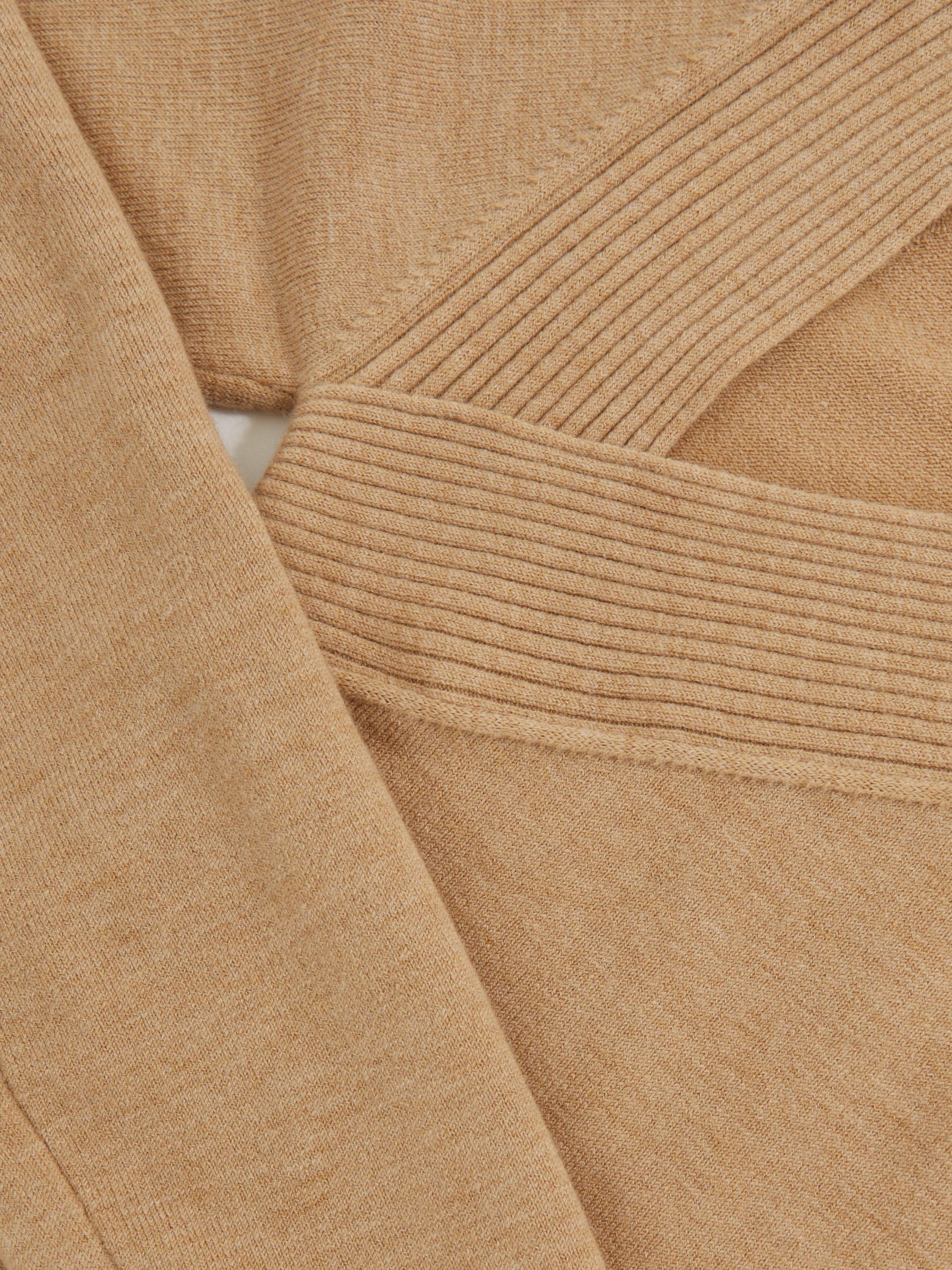 Product image 2 of 5, which shows Reiss Zoie Asymmetric Wool Rich Top, Camel, M