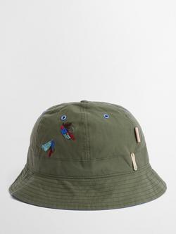 Barbour X Paul Smith Cotton Bucket Hat, Khaki, Khaki