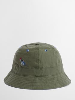 Barbour X Paul Smith Cotton Bucket Hat, Khaki - view 2, Khaki