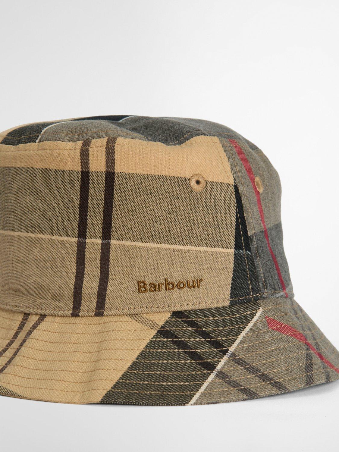 Product image 4 of 5, which shows Barbour Telfield Tartan Bucket Hat, Brown, S