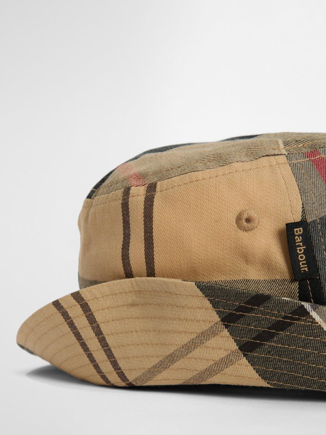 Product image 5 of 5, which shows Barbour Telfield Tartan Bucket Hat, Brown, S