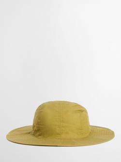 Barbour Dry Wax Cotton Transport Bucket Hat, Golden Green - view 2, Golden Green