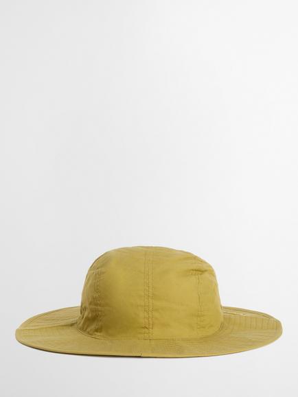 Barbour Dry Wax Cotton Transport Bucket Hat, Golden Green - view 2, Golden Green