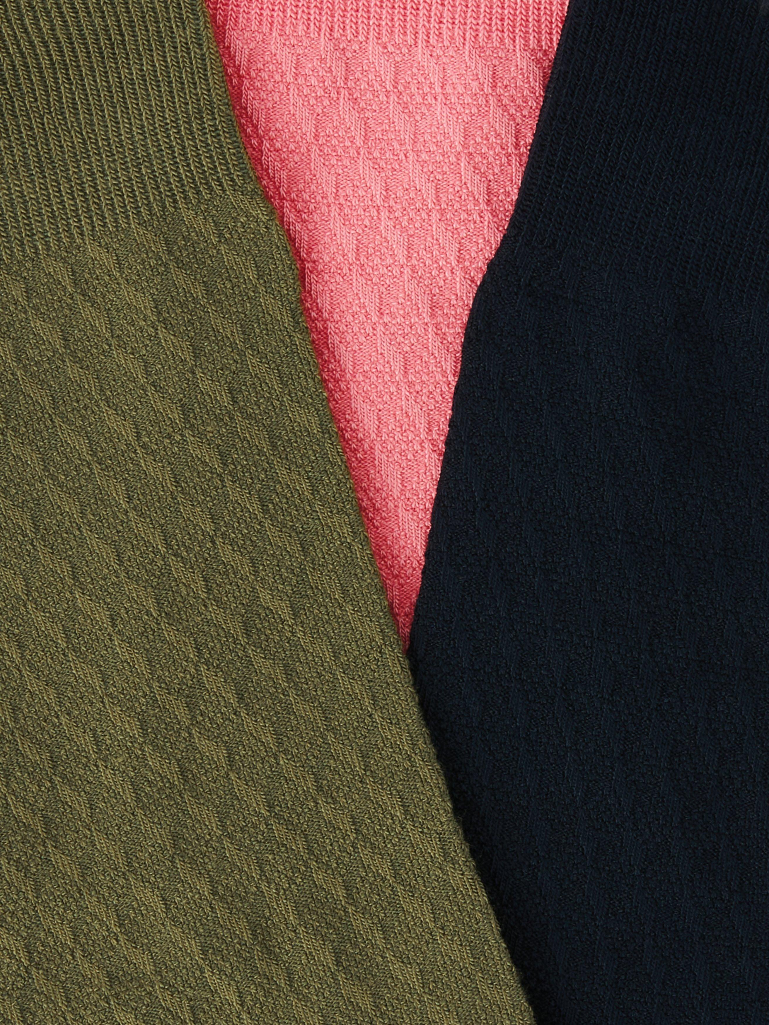 Product image 2 of 2, which shows John Lewis Super Soft Socks, Pack of 3, Multi, S