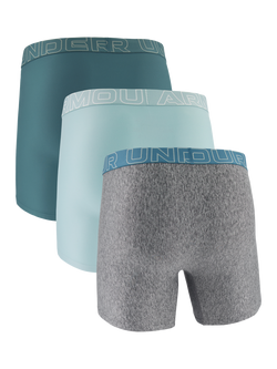 Under Armour Performance Waistband Boxers, Pack of 3, Blue,teal,grey - view 2, Blue,teal,grey
