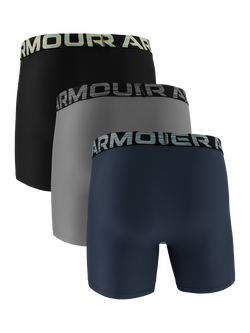 Under Armour Performance Waistband Boxers, Pack of 3, Black,grey,blue - view 2, Black,grey,blue