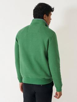 Crew Clothing Cotton Blend Half-Zip Jumper, Emerald Green - view 2, Emerald Green