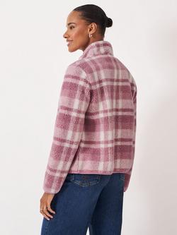 Crew Clothing Boucle Zip Through Fleece, Pastel Pink - view 2, Pastel Pink
