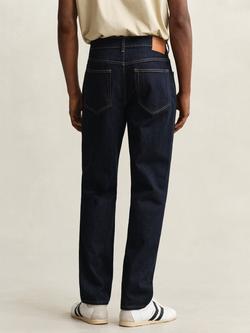 GANT Regular Clean Wash Jeans, Dark Blue - view 2, Dark Blue