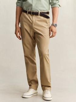 GANT Regular Twill Chinos, Dark Khaki, Dark Khaki