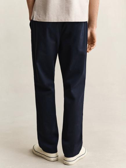 GANT Regular Twill Chinos, Marine - view 2, Marine