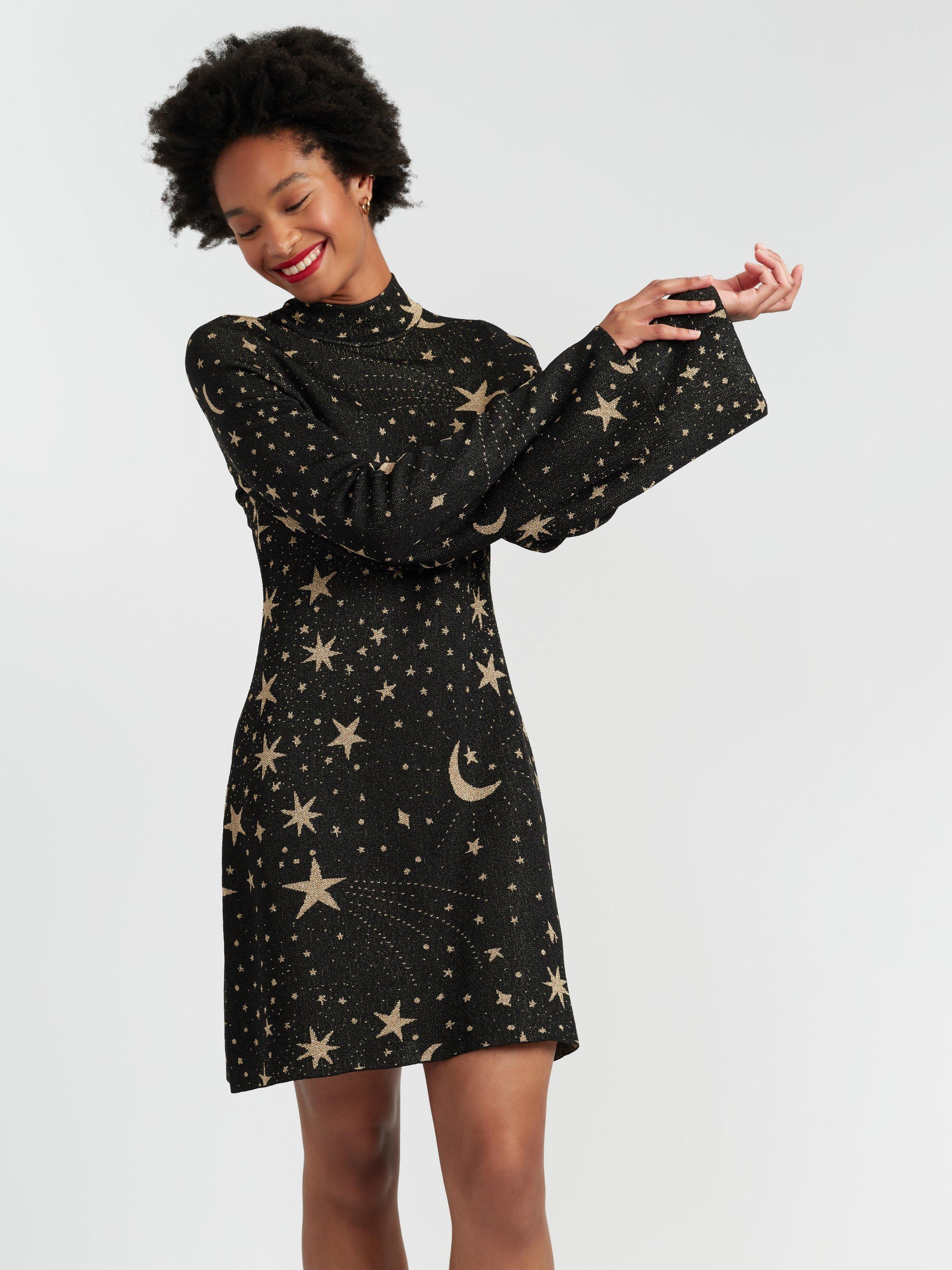 Product image 3 of 5, which shows Chinti & Parker Constellation Mini Dress, Black, XS